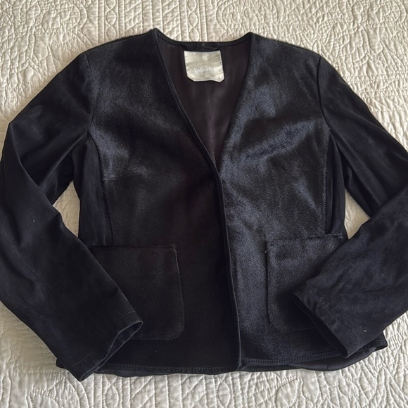 S Max Mara real fur/suede jacket size 42 - Picture 1 of 7